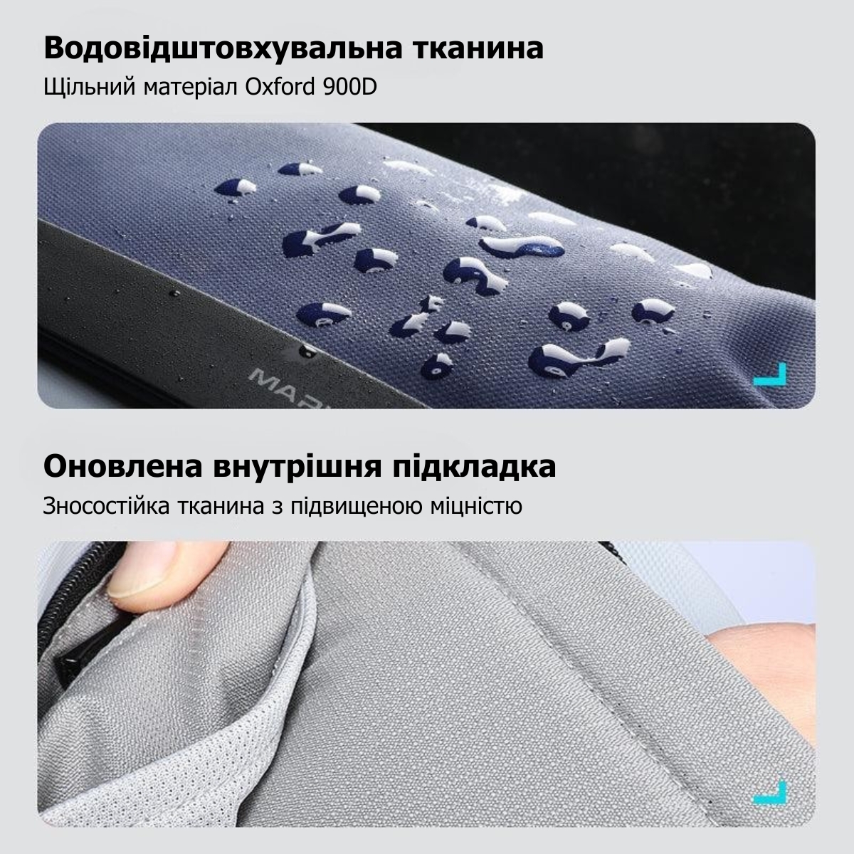 Сумка через плече Mark Ryden MR2819 вологозахищена з відділенням для планшета 11”