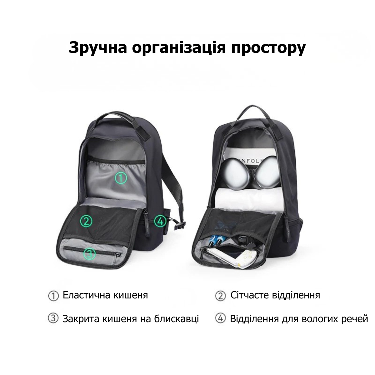 Городской рюкзак для ноутбука 15” Mark Ryden MR6024 с дышащей спинкой и защитой от влаги