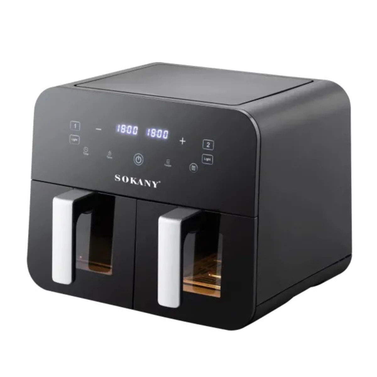 Аэрогриль-фритюрница SOKANY SK-10005 на 10 л с сенсорным управлением и двумя отделениями