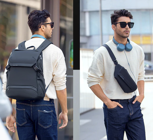 Рюкзак для ноутбука 15.6 дюймов Mark Ryden MR2859 с сумкой-бананкой 2 в 1