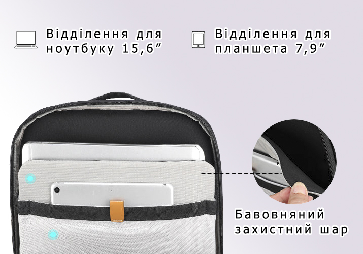 Городской рюкзак Mark Ryden MR2966 для ноутбука 15,6 дюймов с расширением