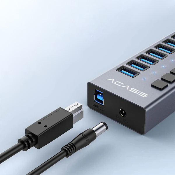 USB hub Acasis H707 на 7 портов USB 3.1 с отдельными переключателями