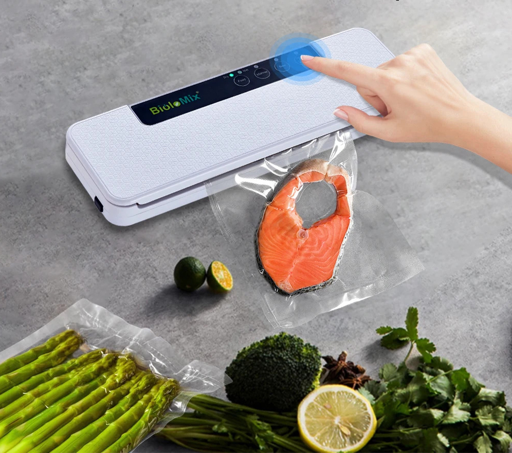 Вакуумний пакувальник BioloMix W230 з функцією зовнішнього вакуумування для пакетів і контейнерів