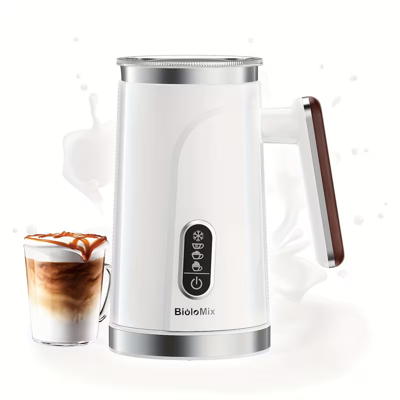 Спінювач молока BioloMix BMF101 — багатофункціональний капучинатор 4-в-1 для приготування гарячої та холодної молочної піни, а також нагрівання молока. Легко створюйте напої рівня кав'ярні вдома та насолоджуйтеся ідеальною текстурою кожної чашки.