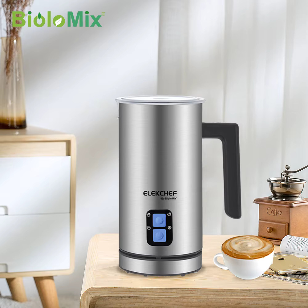 Электрический капучинатор Biolomix Milk Frother EMF600 4 в 1 для приготовления идеальной молочной пены дома