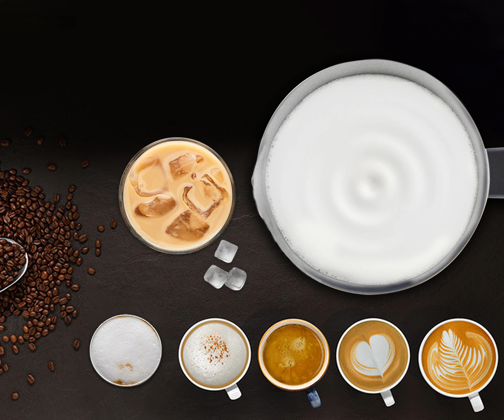 Электрический капучинатор Biolomix Milk Frother EMF600 4 в 1 для приготовления идеальной молочной пены дома