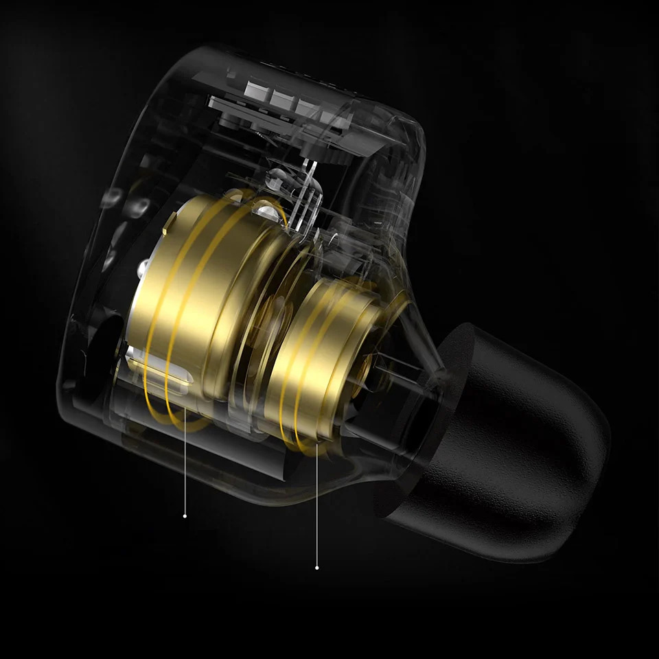  Вакуумні навушники KZ Castor BASS з подвійним динамічним драйвером