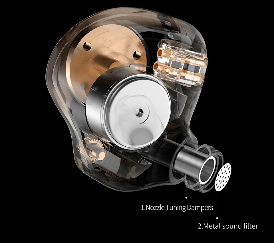 Вакуумні навушники KZ EDZ з мікрофоном 3.5 мм