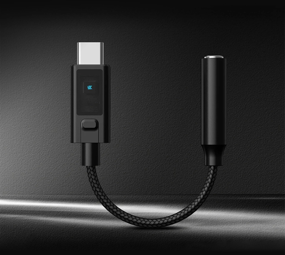 Портативный ЦАП KZ AM02 с Hi-Fi усилителем, Type-C на 3,5 мм и эквалайзером