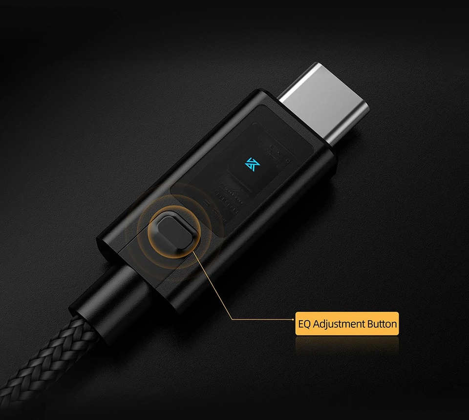 Портативный ЦАП KZ AM02 с Hi-Fi усилителем, Type-C на 3,5 мм и эквалайзером