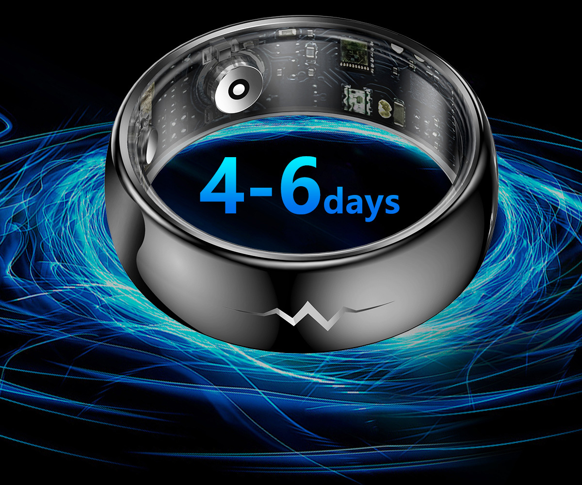 Смарт-кольцо Q520 с зарядным футляром, размер 10 Black