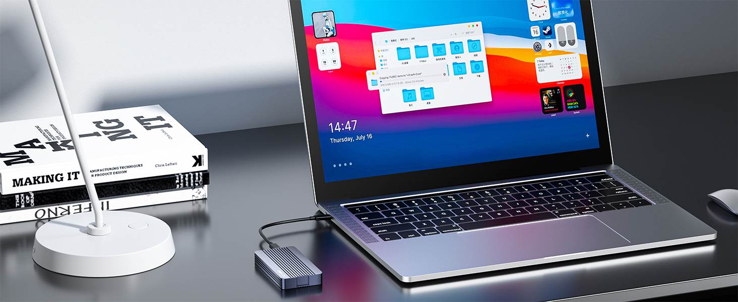Внешний корпус Acasis TBU405Air для M.2 NVMe SSD, Thunderbolt 4/3/USB4, до 40 Гбит/с