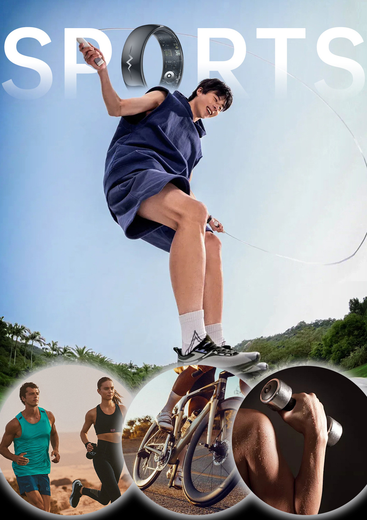 Смарт-кольцо Q520 с зарядным футляром, размер 10 Black