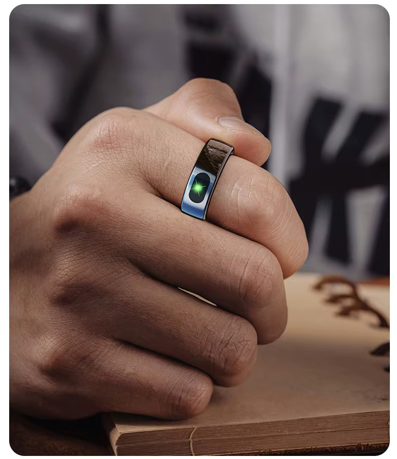 Смарт-кольцо R08 с мониторингом здоровья, фитнес-трекером и зарядным футляром, размер 10