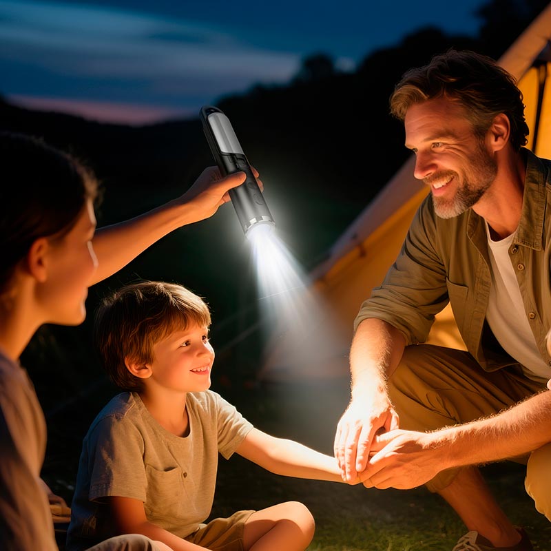 Кемпінгова лампа 2-в-1 HOCO HX13 — багатофункціональний ліхтар з акумулятором та SOS-1