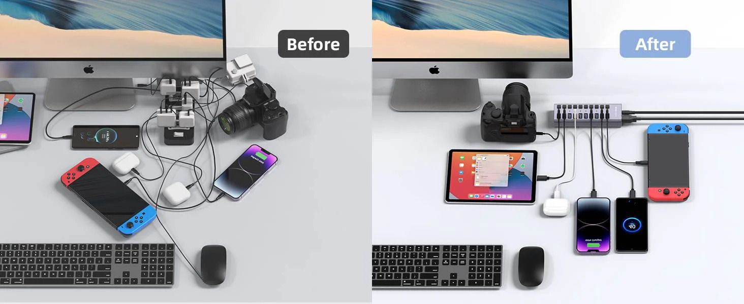 USB hub Acasis HB1602A Grey-12