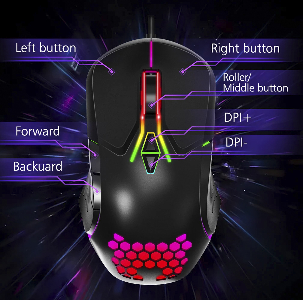 7 кнопок и полный контроль над игрой Модель оснащена 7 кнопками, которые обеспечивают быстрый доступ к основным функциям и дополнительным командам. Такая конфигурация позволяет эффективнее управлять персонажем, быстрее реагировать на события в игре и оптимизировать рабочие процессы. Игровая мышь с дополнительными кнопками — это больше возможностей для персонализации управления и повышения производительности.