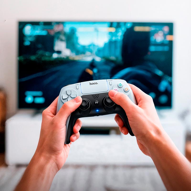 Беспроводной геймпад HOCO Phoenix GA1 для PS4 и ПК с трекпадом и аудиоразъемом 3.5 мм-2