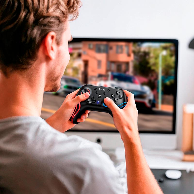 Беспроводной геймпад HOCO GA2 Unicorn для Nintendo Switch, Switch 2 и ПК с RGB-подсветкой и Turbo-режимом
