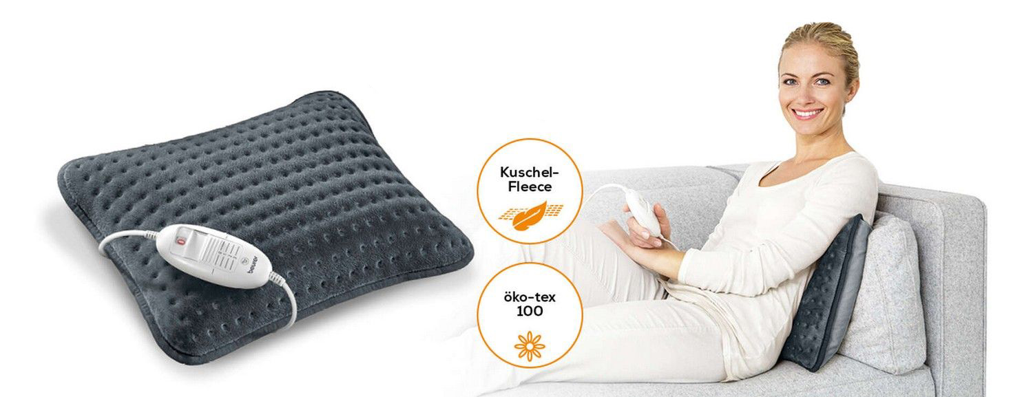 Електрична грілка-подушка BEURER HK 48 Grey з трьома режимами температури