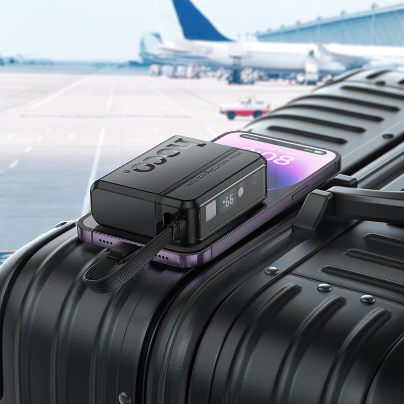 Павербанк HOCO Q38 Excellent PD 10000mAh 20W Lightning USB Type-C с двухсторонним кабелем для быстрой зарядки