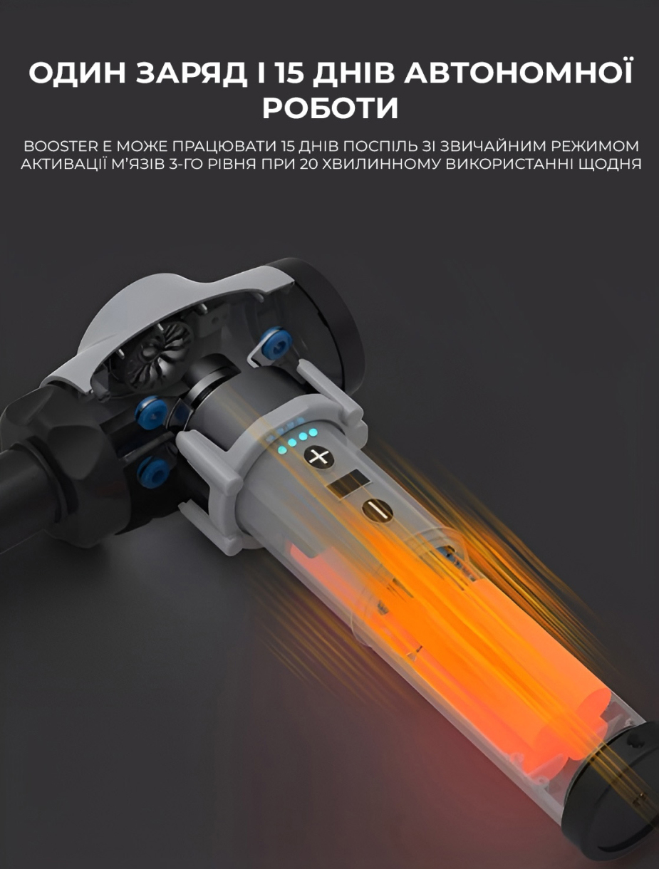 Перкуссионный массажный пистолет Booster E для мышц и триггерных точек-4