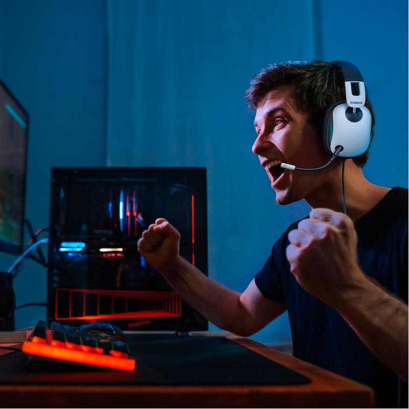 Ігрові навушники Baseus GoPlay 1 Max з об’ємним звуком 7.1 та мікрофоном