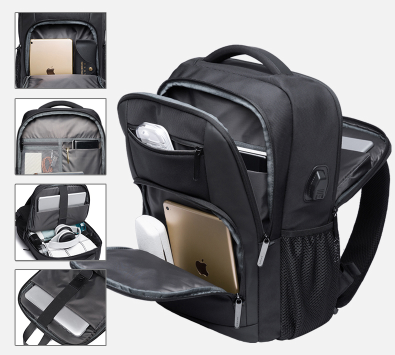 Рюкзак для ноутбука 15.6 дюймів Bange BG1921 з антивандальним захистом та USB-портом