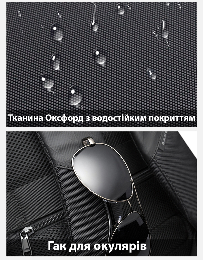 Рюкзак для ноутбука 15.6 дюймів Bange BG1921 з антивандальним захистом та USB-портом
