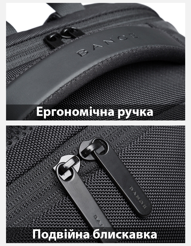 Рюкзак для ноутбука 15.6 дюймів Bange BG1921 з антивандальним захистом та USB-портом