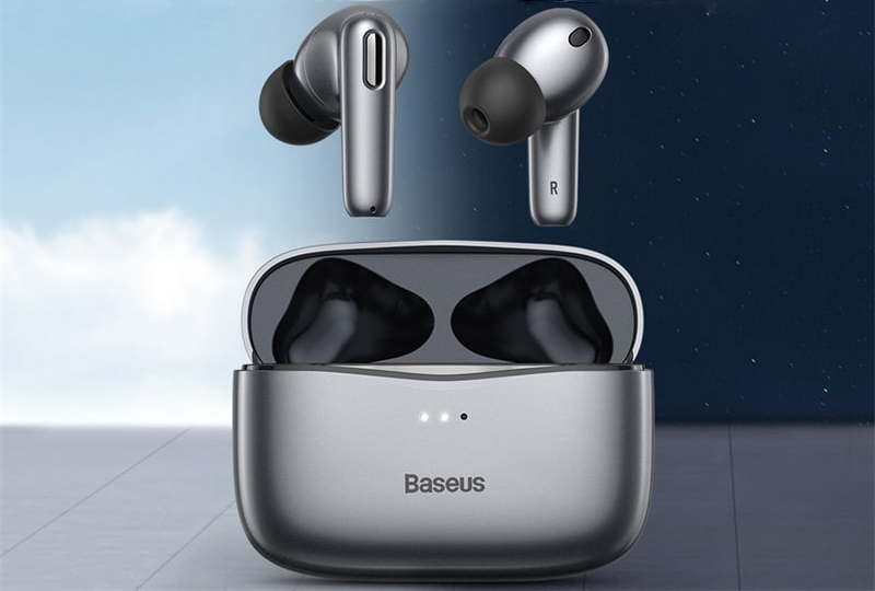 Бездротові Bluetooth навушники BASEUS SIMU S2 з активним шумозаглушенням та бездротовою зарядкою