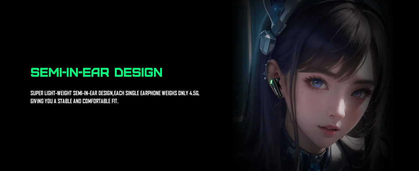 Игровые TWS наушники ONIKUMA T308 с LED подсветкой и зарядным кейсом