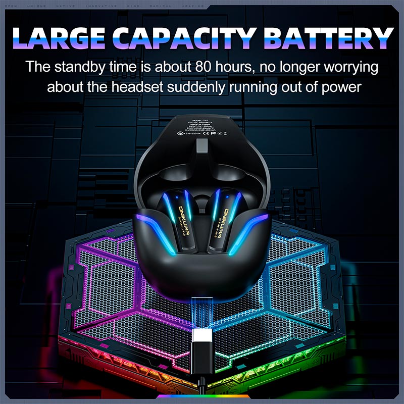 Бездротові ігрові навушники ONIKUMA T27 2.4G з мікрофоном ENC