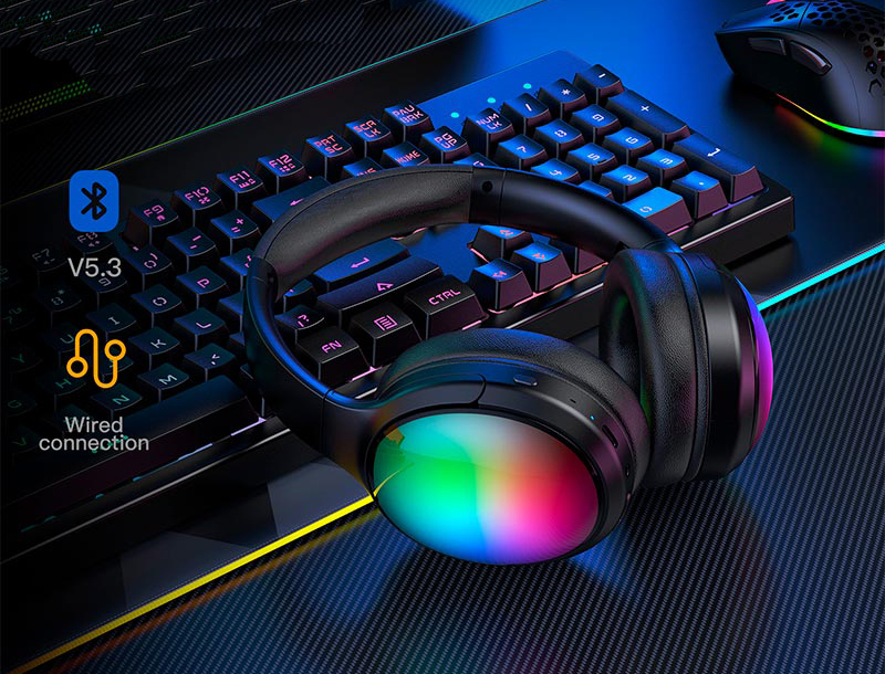 Ігрові Bluetooth навушники ONIKUMA B3 з мікрофоном ANC та RGB підсвіткою