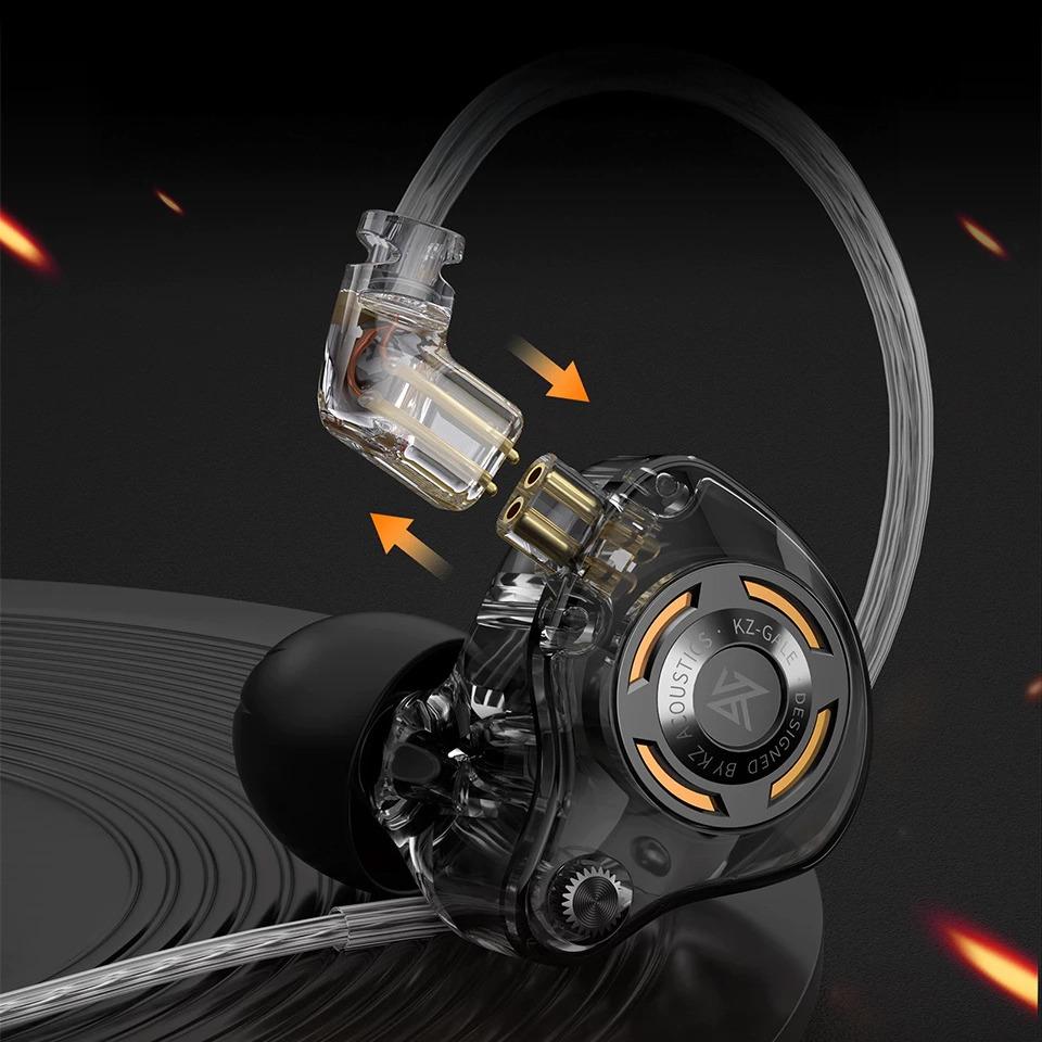 Вакуумные игровые наушники KZ Gale Hi-Fi с динамическим драйвером и двойным микрофоном