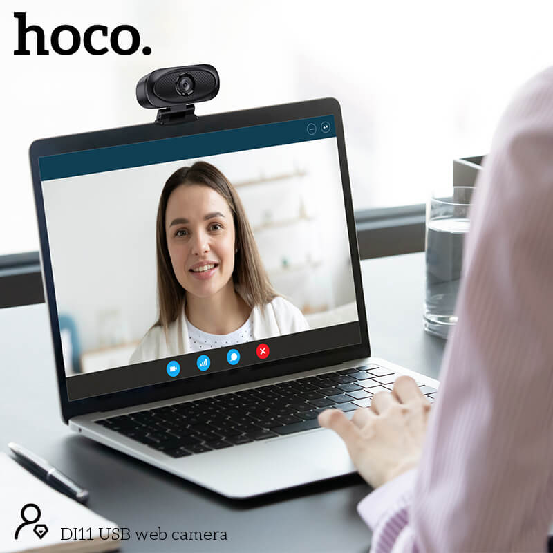Веб-камера HOCO DI11 2K HD 4Mpx з мікрофоном та аудіовиходом