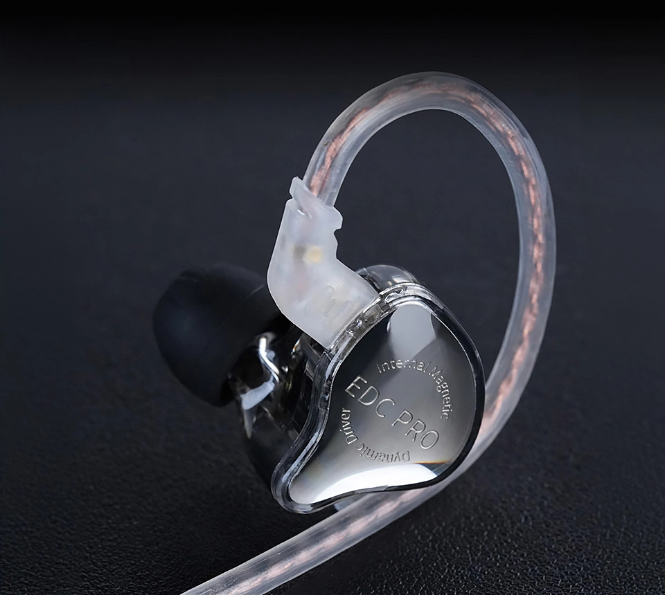 Вакуумные проводные наушники KZ EDC Pro с микрофоном и мощным басом