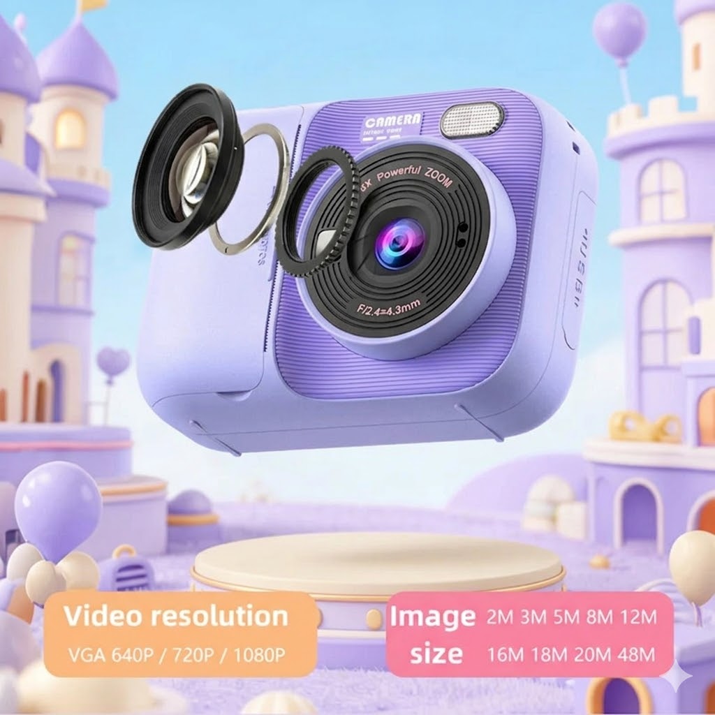 Детский фотоаппарат Instant Print Camera P97 с моментальной термопечатью и Full HD видео