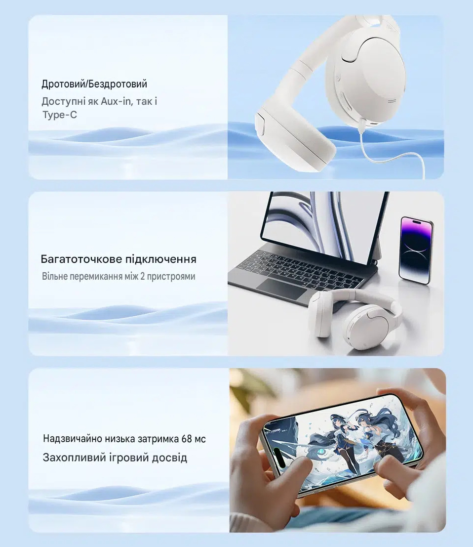 Бездротові навушники QCY H3 Lite з активним шумозаглушенням та тривалою автономністю