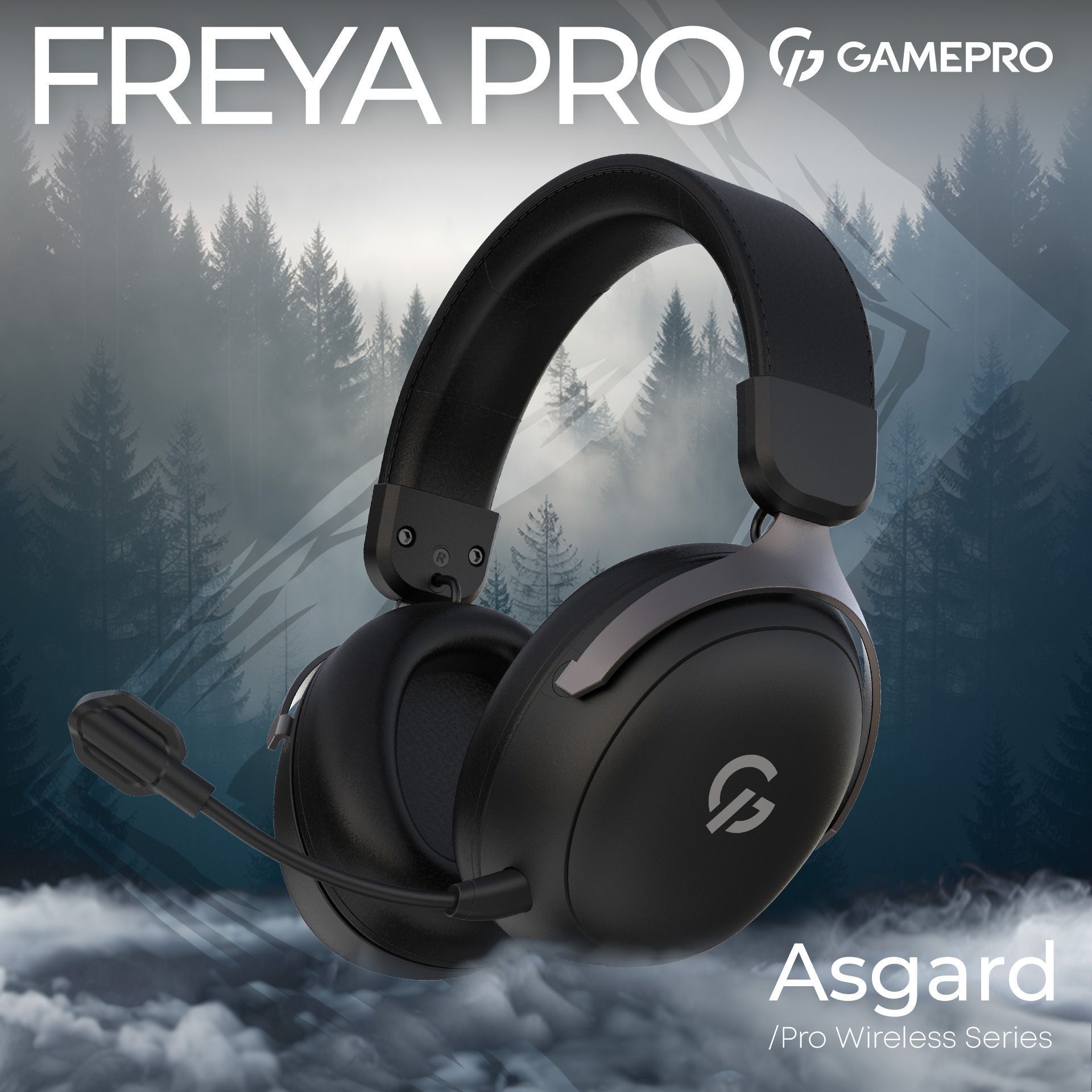 Бездротові навушники GamePro Asgard Freya Pro з об'ємним звуком 7.1 для професійного геймінгу