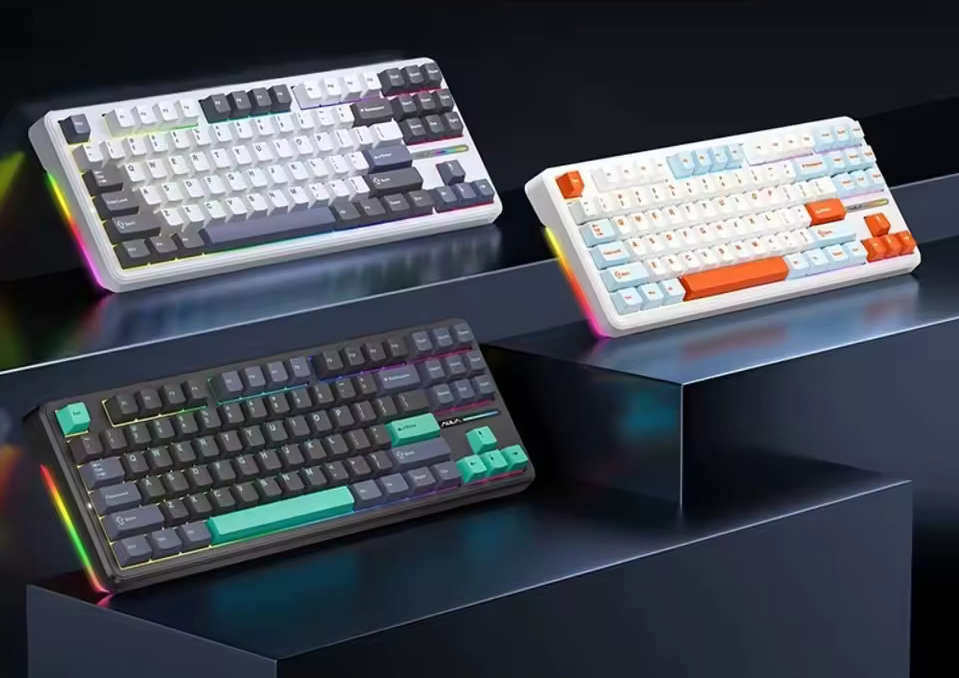 Бездротова механічна клавіатура Aula F87 Gasket Greywood V3 з RGB-підсвічуванням та підтримкою Hot-Swap
