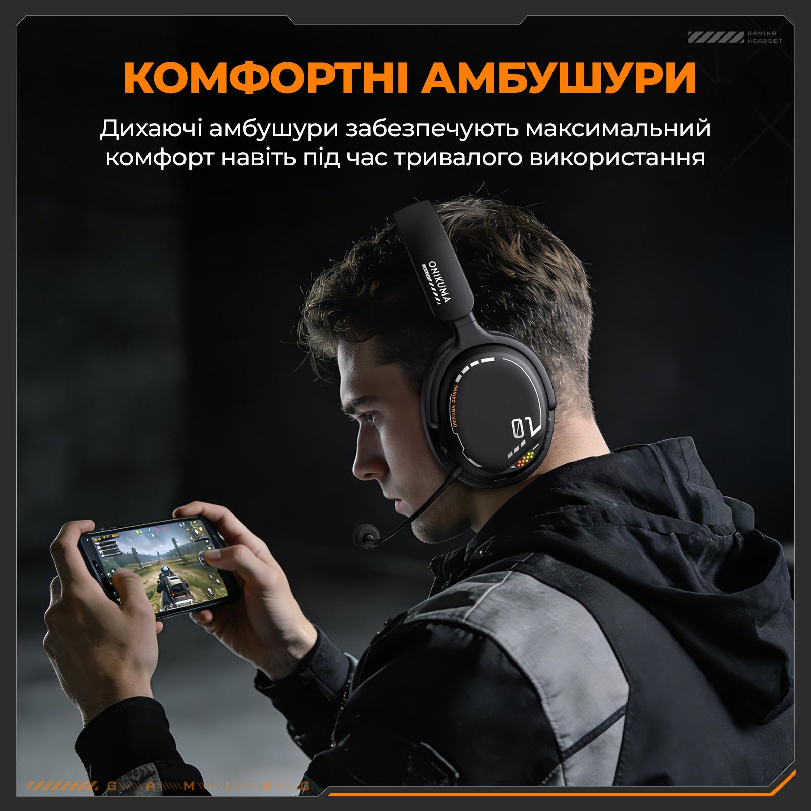 Бездротова ігрова гарнітура ONIKUMA GT886 з трьома режимами роботи та тривалою автономністю