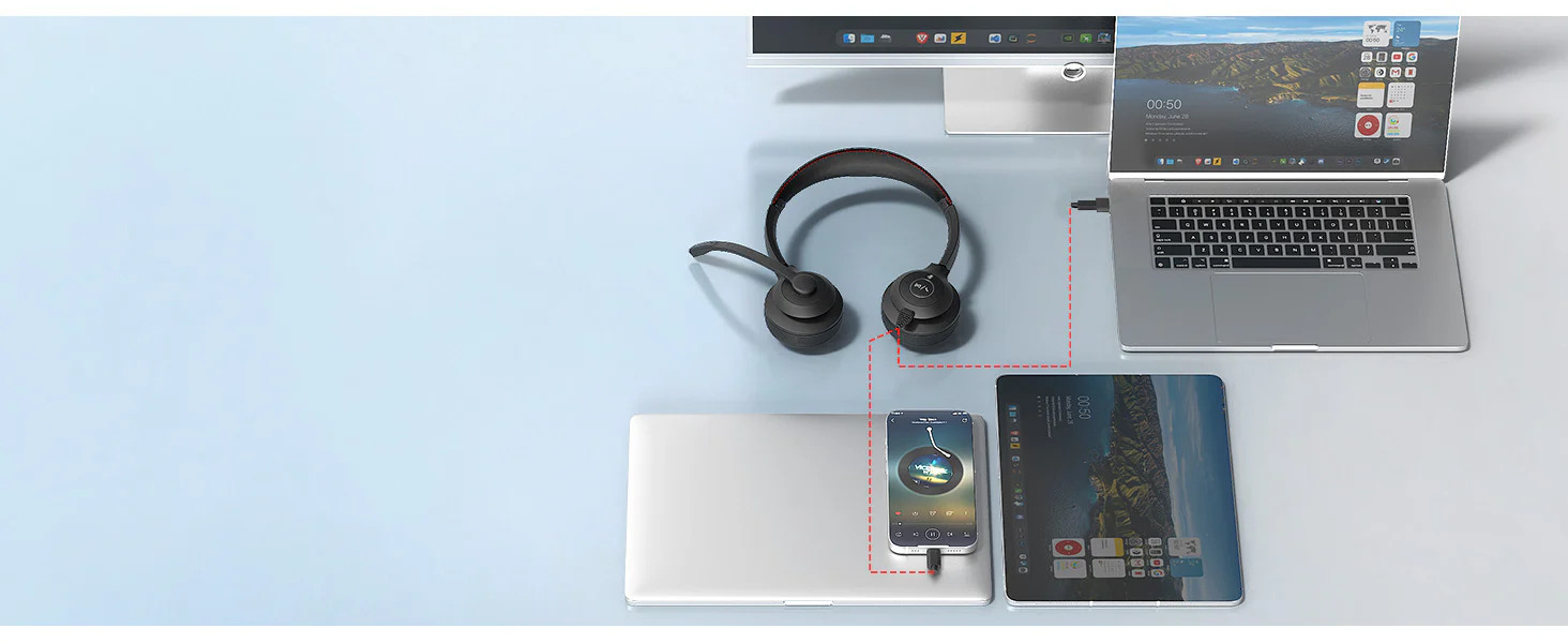 Професійна гарнітура ONIKUMA X37 USB-Type-C з мікрофоном із шумопоглинанням та чітким HD-звуком
