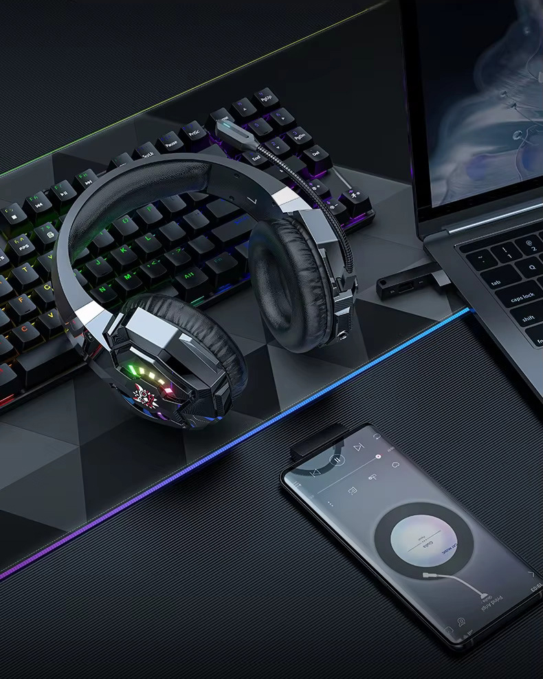 Ігрова гарнітура ONIKUMA B15 трирежимна з RGB-підсвічуванням та Hi-Fi звуком