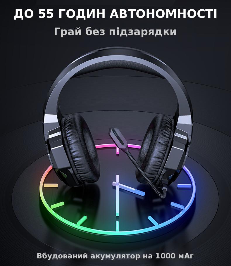 Ігрова гарнітура ONIKUMA B15 трирежимна з RGB-підсвічуванням та Hi-Fi звуком