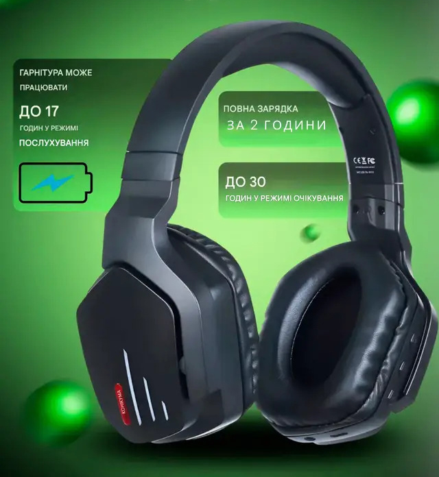 Беспроводные игровые наушники ONIKUMA B60 с Hi-Fi звучанием и LED-подсветкой для профессионального гейминга