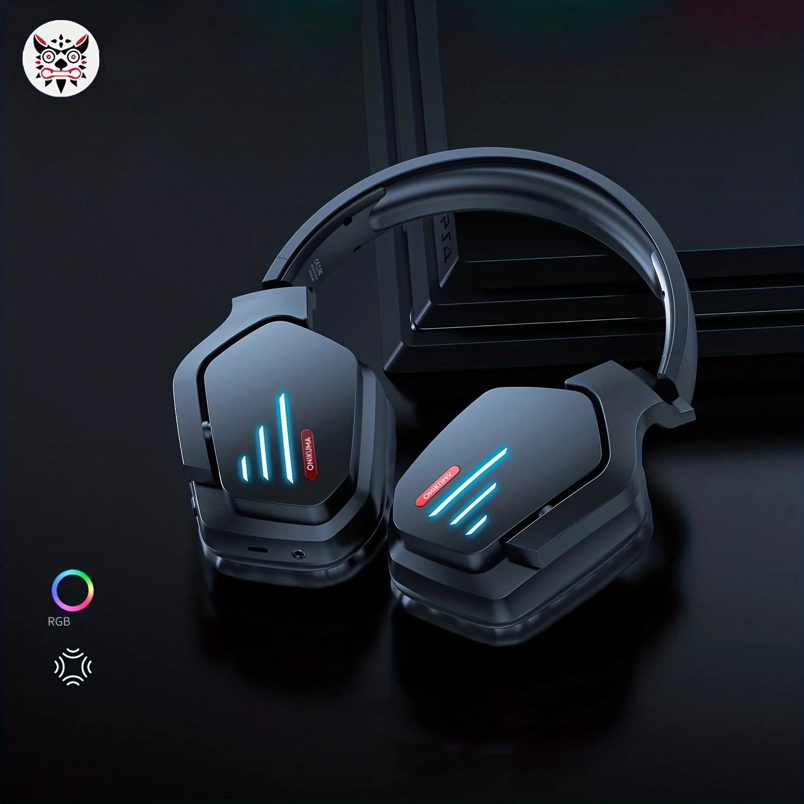 Беспроводные игровые наушники ONIKUMA B60 с Hi-Fi звучанием и LED-подсветкой для профессионального гейминга