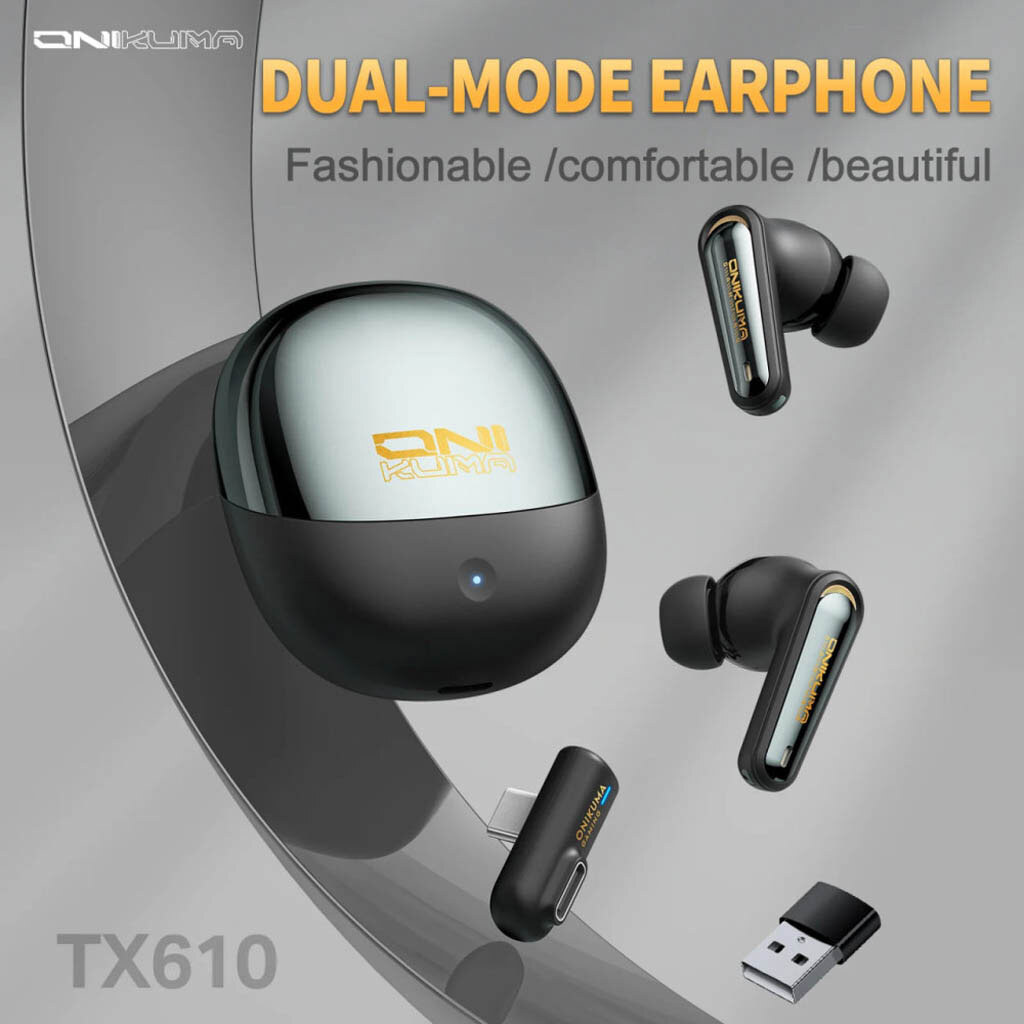Беспроводные наушники ONIKUMA TX610 с двухрежимным подключением и активным шумоподавлением