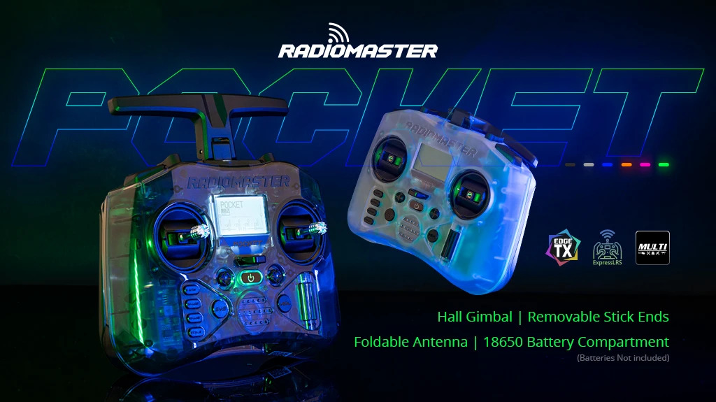 Пульт управления RadioMaster Pocket Transparent M2 ELRS с низкой задержкой для FPV-пилотирования