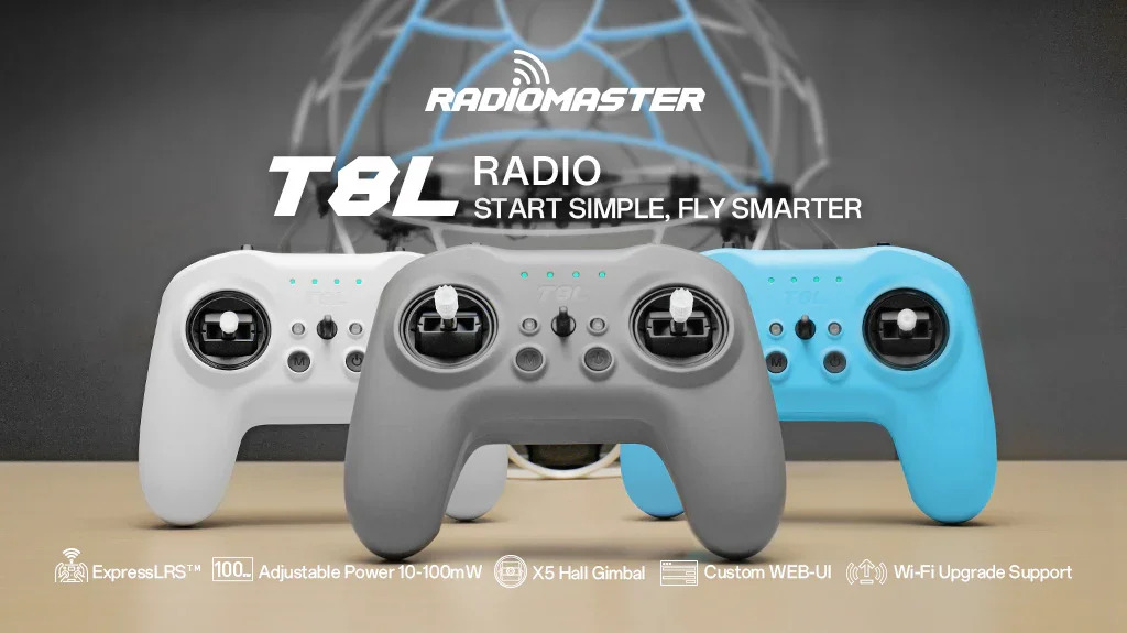 Радиоконтроллер RadioMaster T8L ELRS с датчиками Холла X5 для надёжного управления FPV-дронами
